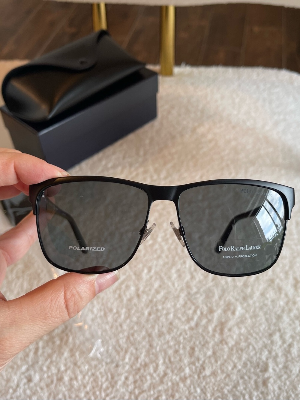 Polo by Ralph Lauren Black Polarized Sunglasses